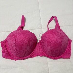 New Victorias Secret Hot Pink Lace Bra.